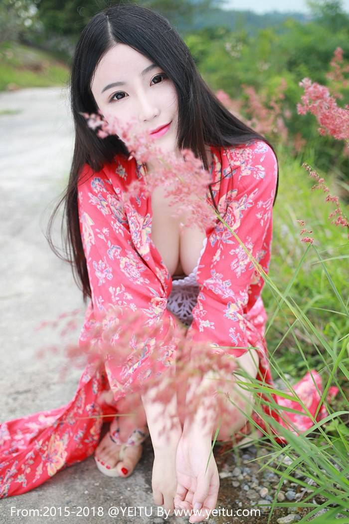 花の颜性感女神谢芷馨Sindy花红长裙波涛胸涌豪乳外露-5