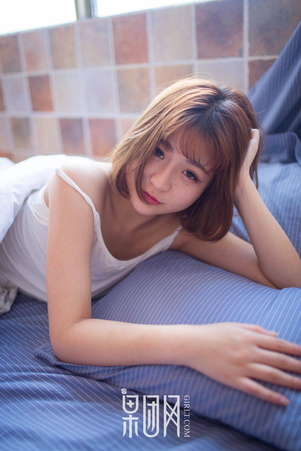 果团网美女模特星野千美奈居家风女友视角性感爆棚写真-8