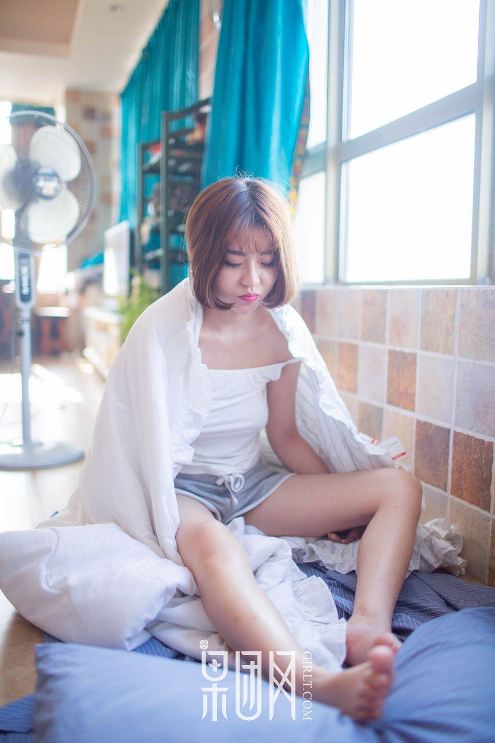 果团网美女模特星野千美奈居家风女友视角性感爆棚写真-10