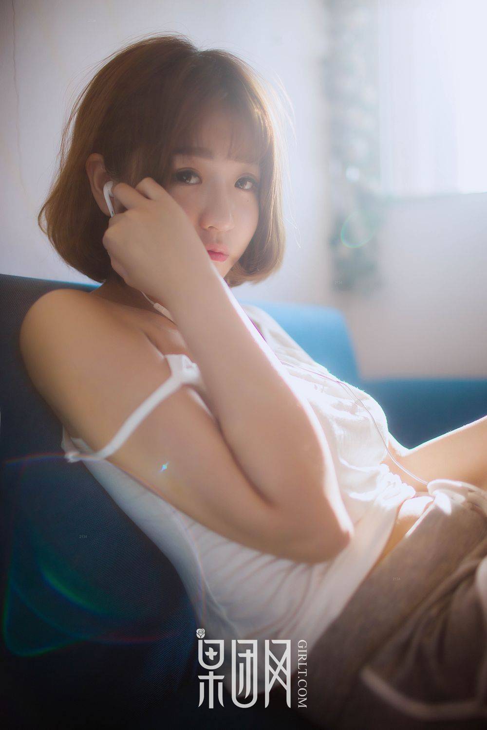 果团网美女模特星野千美奈居家风女友视角性感爆棚写真-18