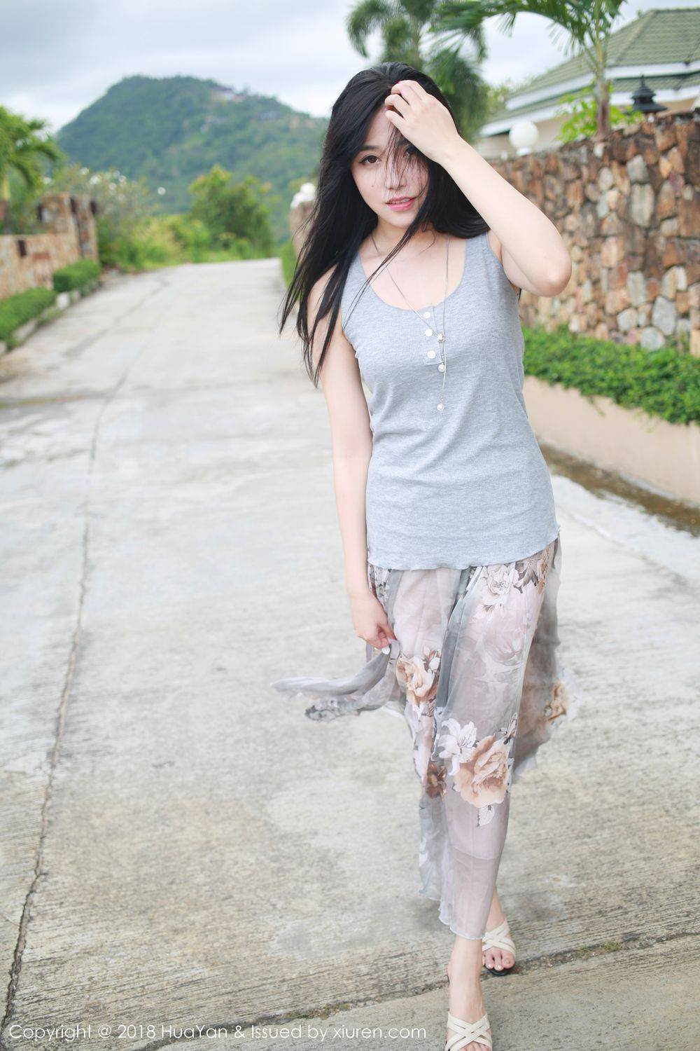 花の颜气质美女许诺Sabrina户外苏梅岛气质旅拍-15