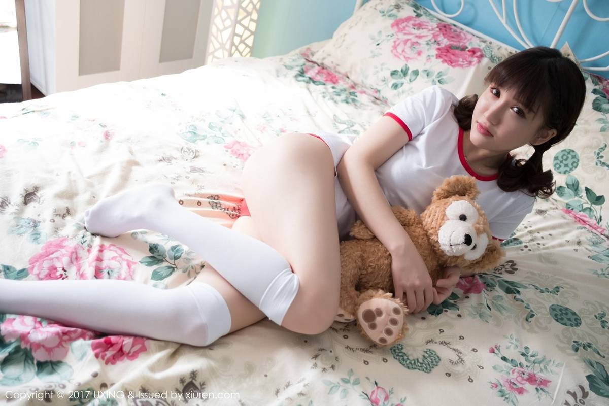 优星馆美女模特傲娇萌萌白丝美腿大尺度体操服写真-33