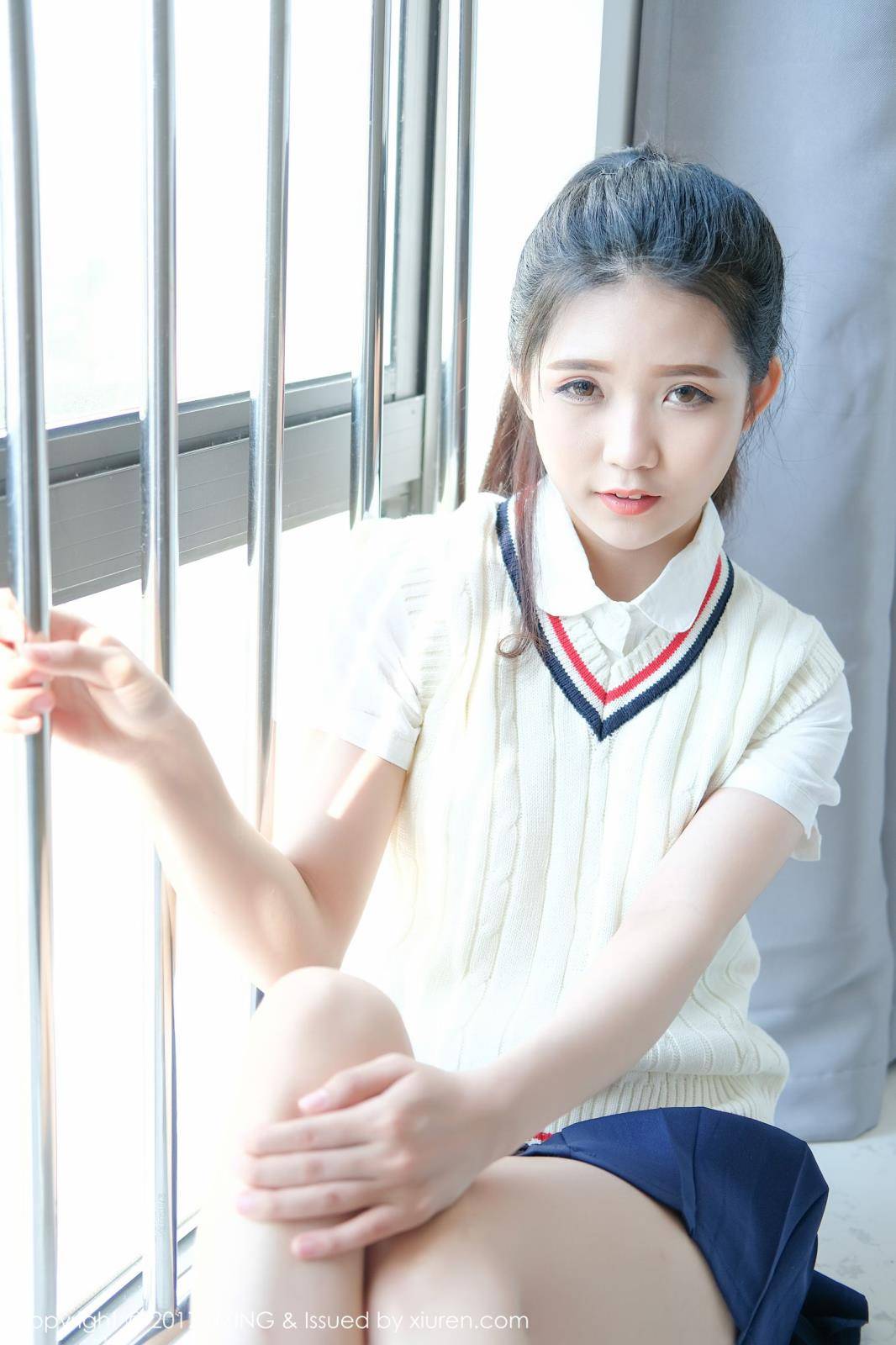 优星馆清纯美女可爱的小叶子校服装制服诱惑私房写真-6