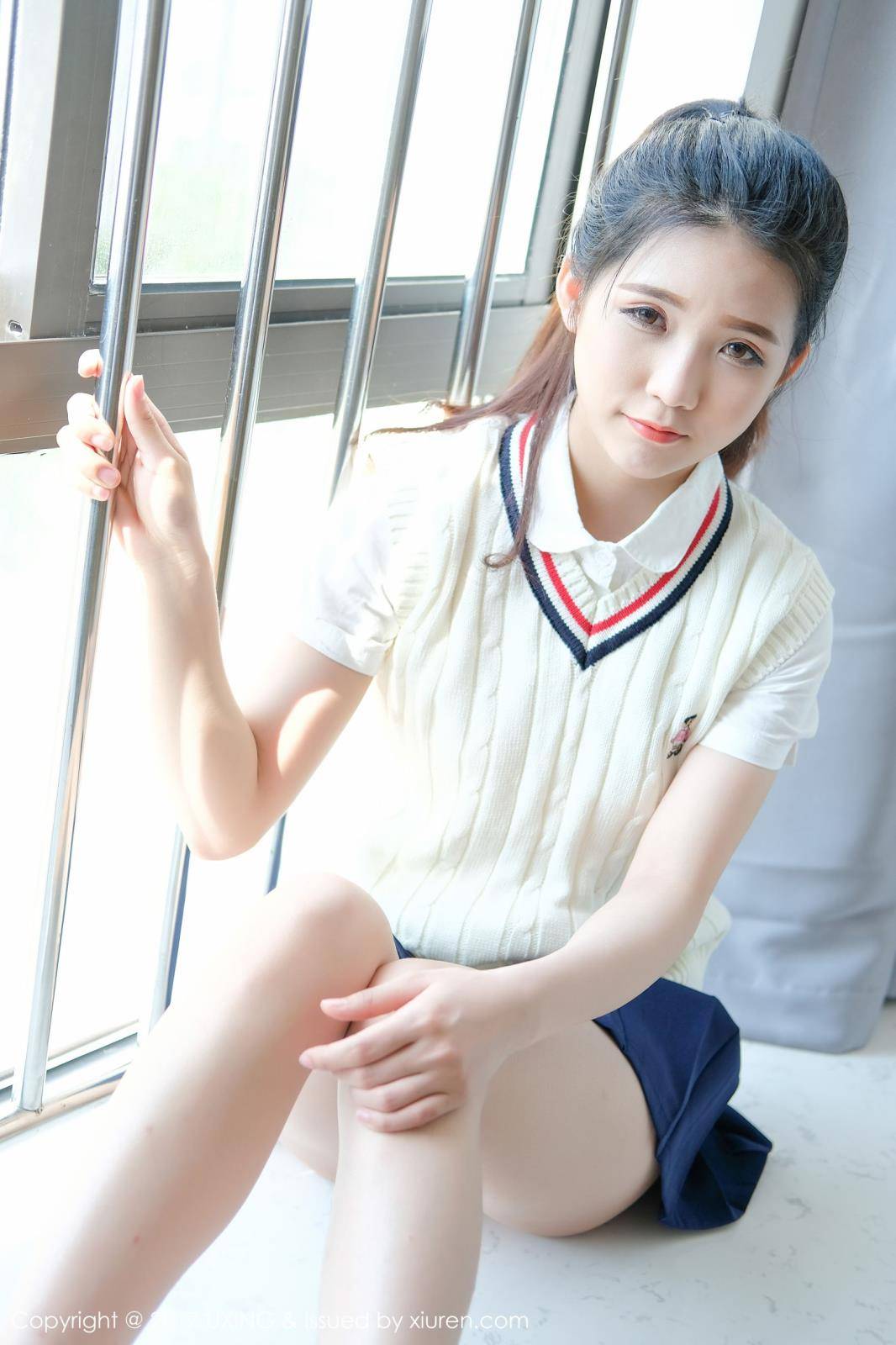 优星馆清纯美女可爱的小叶子校服装制服诱惑私房写真-4