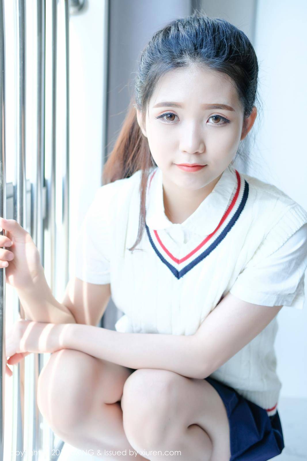 优星馆清纯美女可爱的小叶子校服装制服诱惑私房写真-8