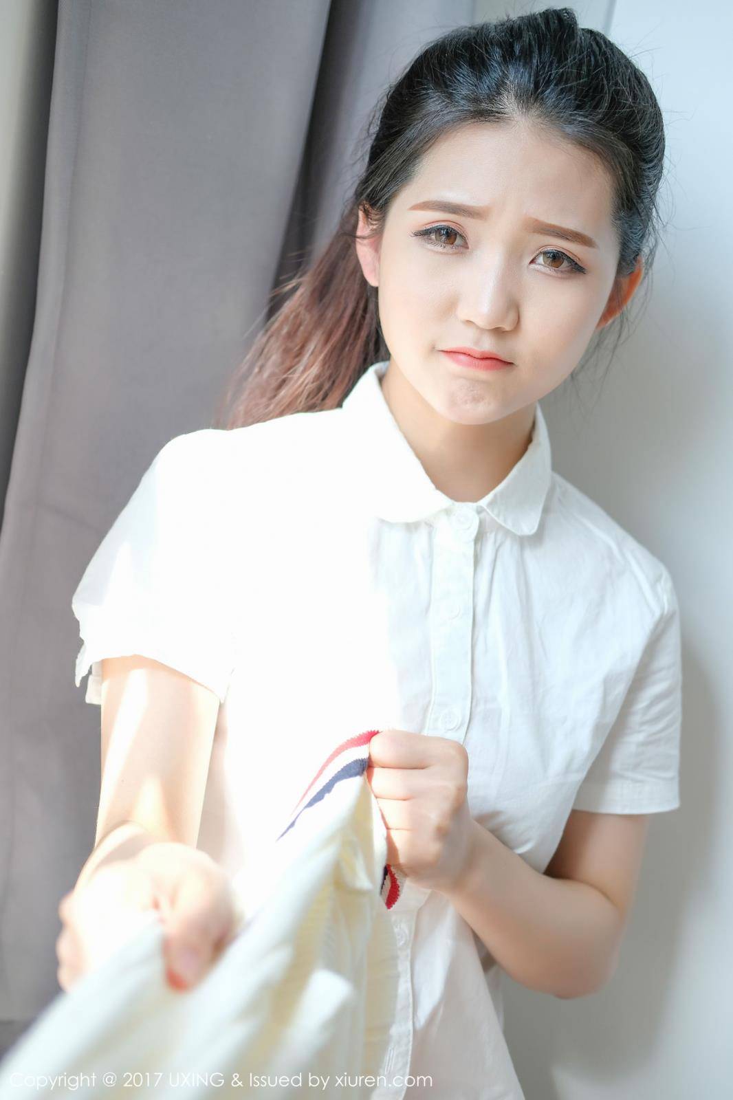 优星馆清纯美女可爱的小叶子校服装制服诱惑私房写真-25