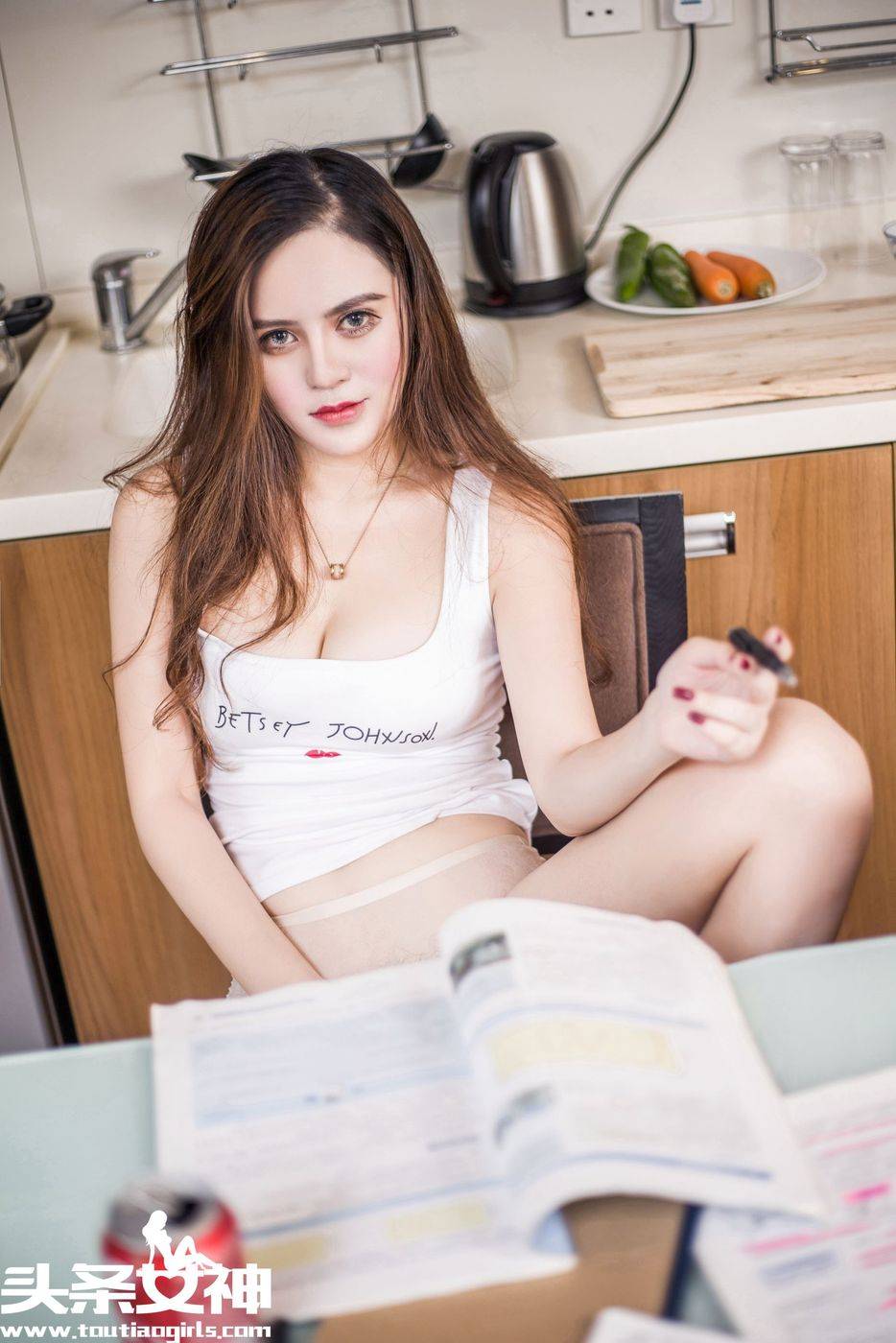 头条女神混血美女模特崔爱熙白皙爆乳内衣诱惑私房写真-13