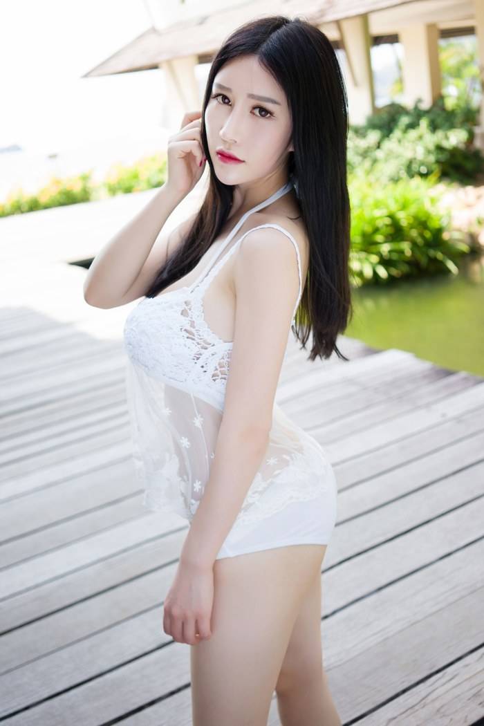 魅妍社美女模特于姬Una黑丝美腿内衣诱惑兰卡威旅拍