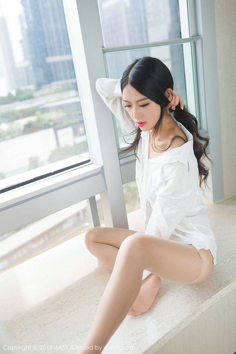 爱蜜社性感女神语嫣Candy丝袜美腿艳红和服第二套写真-6