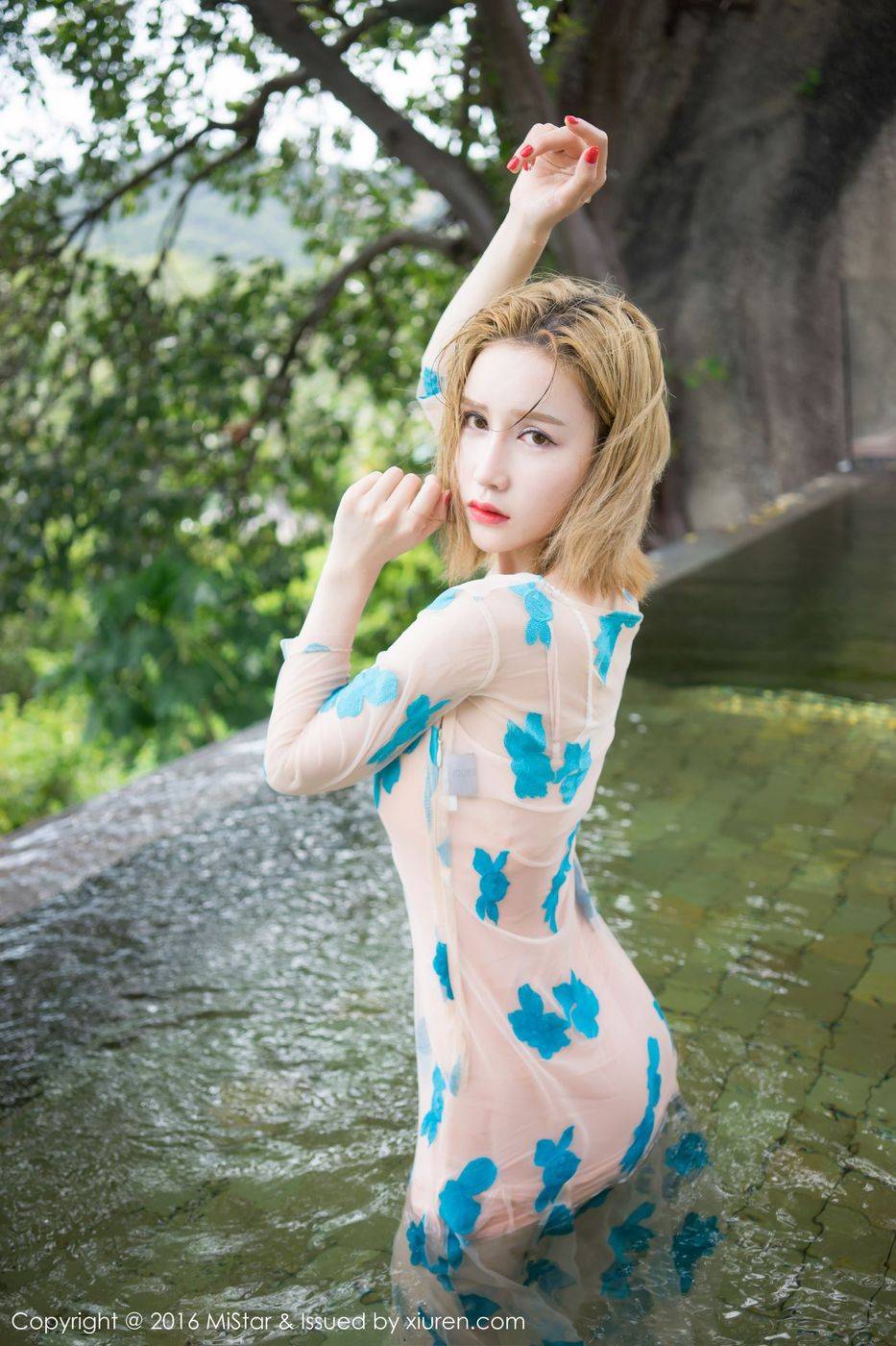 MiStar魅妍社性感美女于姬Una白嫩美胸极品身材湿身诱惑-37