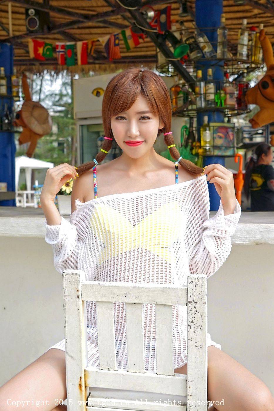 推女神美女模特程小烦泳池比基尼内衣诱惑普吉岛旅拍-17