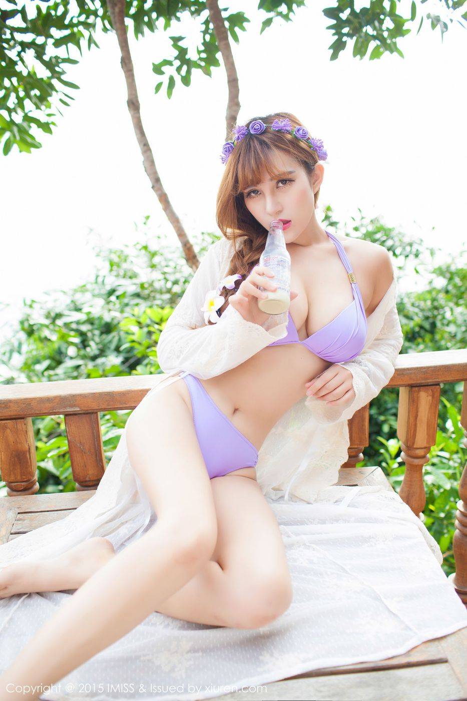 爱蜜社性感女神LalaBaby啦啦前凸后翘比基尼泰国普吉岛旅拍-26