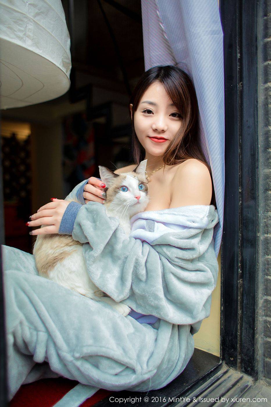 薄荷叶性感女神佘贝拉bella美胸翘臀丁字裤内衣诱惑清新写真-7