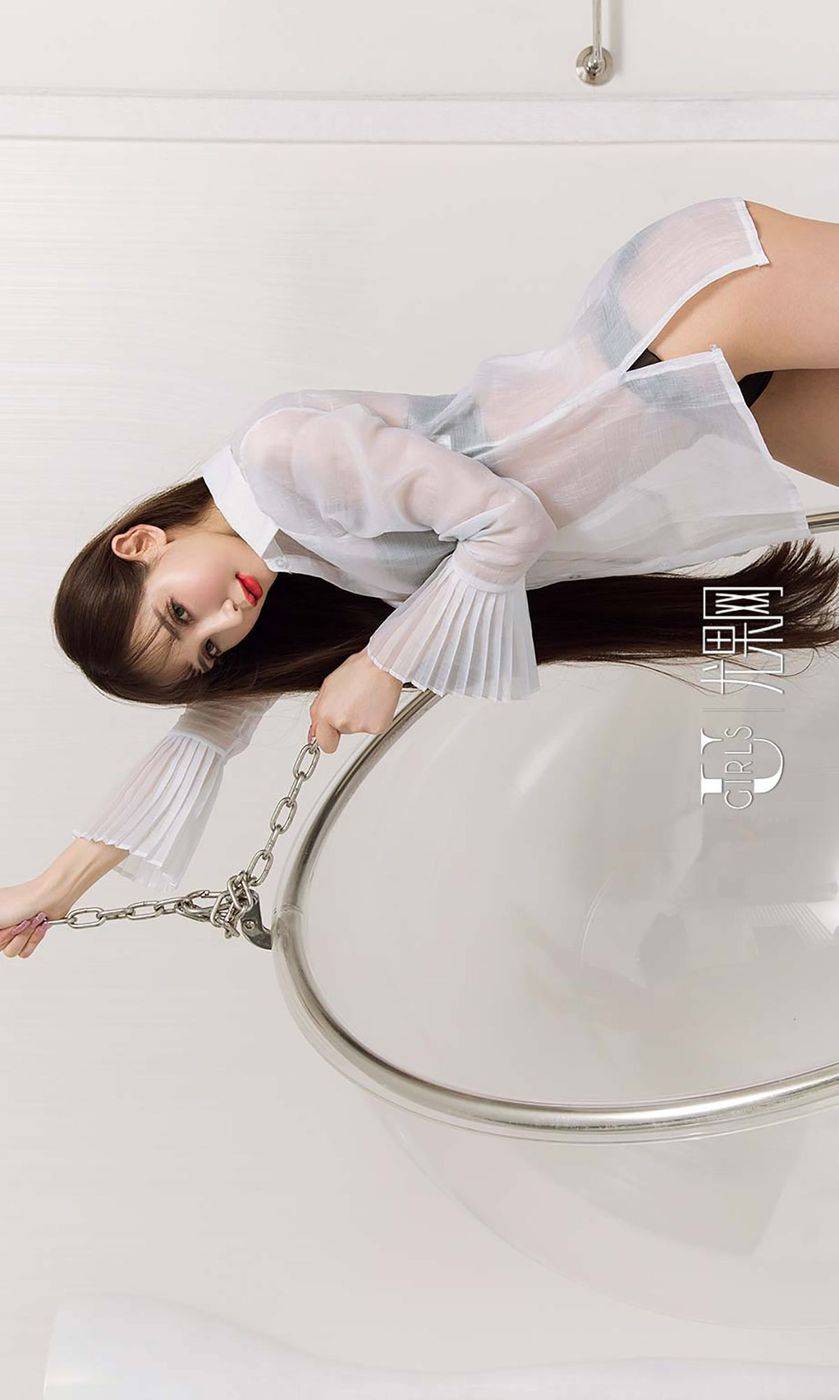 尤果网混血美女模特阿依努尔瓦娅透视装内衣诱惑旗幻美图-40