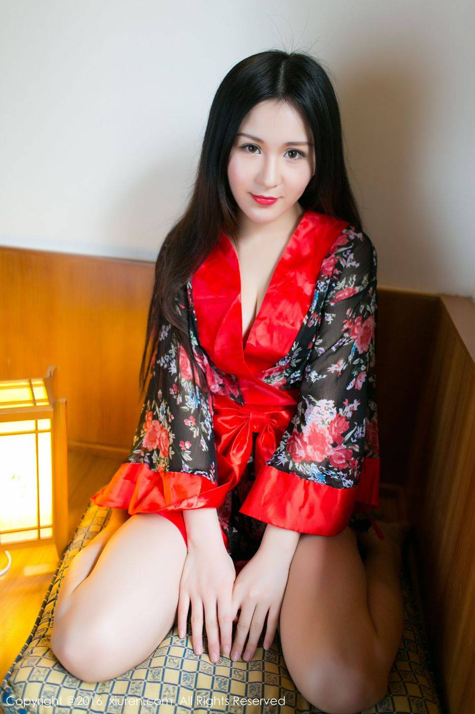 秀人网性感女神唐雨辰TYC和服美胸长腿珠海御温泉旅拍-3