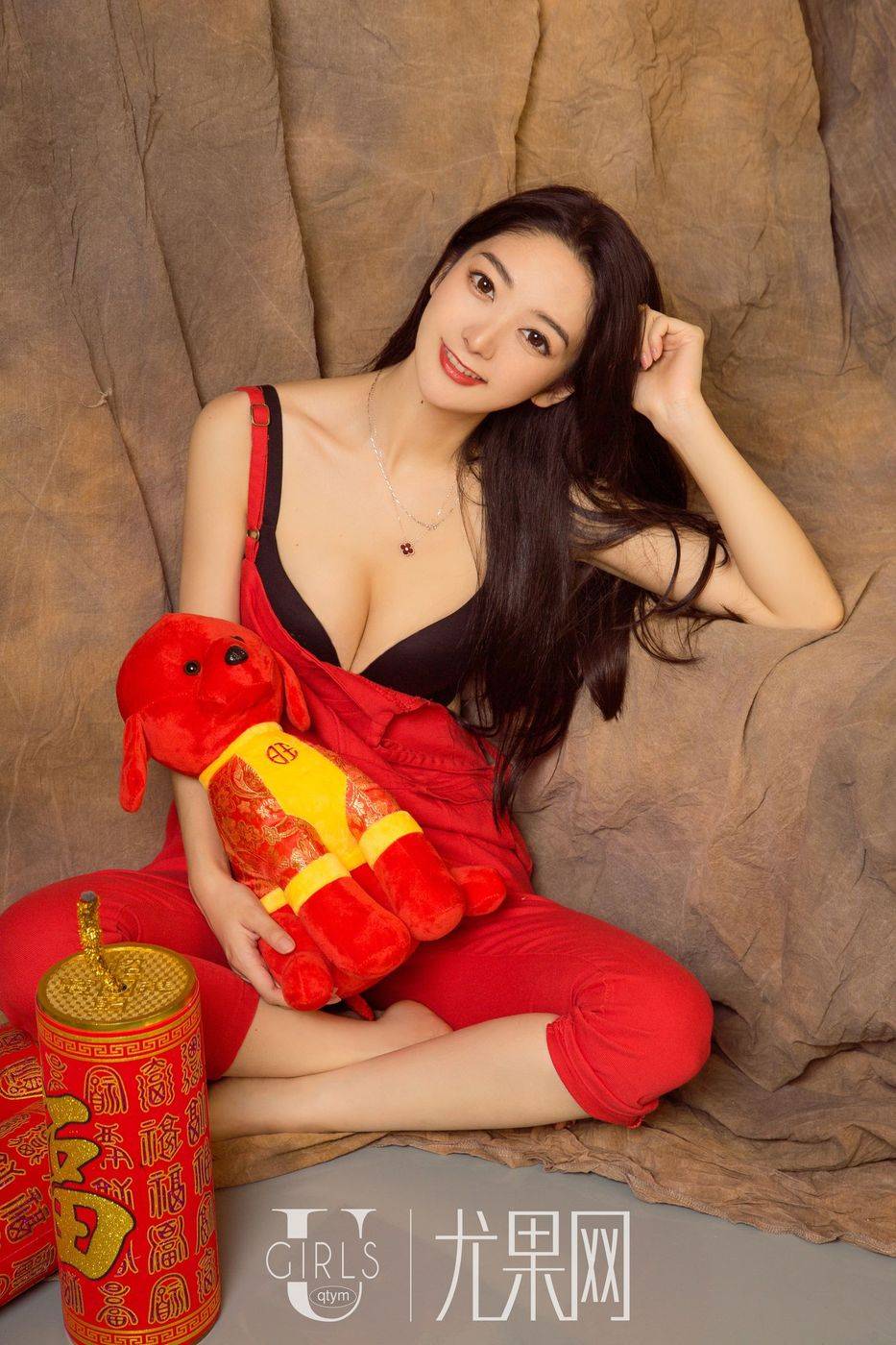 尤果网性感姐妹花安柔Anrou&Angela小热巴内衣诱惑春节特辑-9