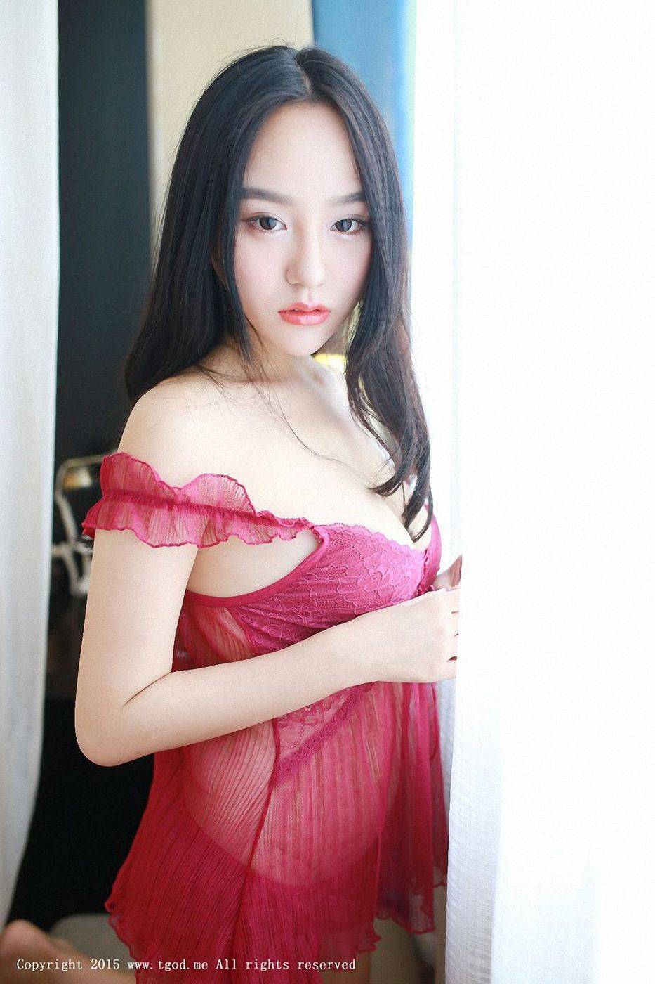 推女神清纯美女鱼猫盾i火辣透视情趣吊带爆乳美腿养眼写真-14