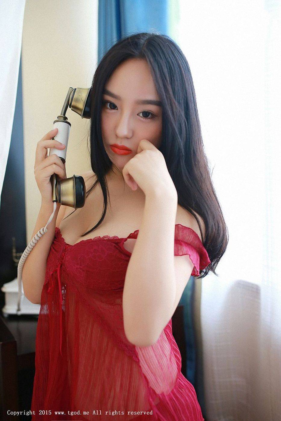 推女神清纯美女鱼猫盾i火辣透视情趣吊带爆乳美腿养眼写真-18