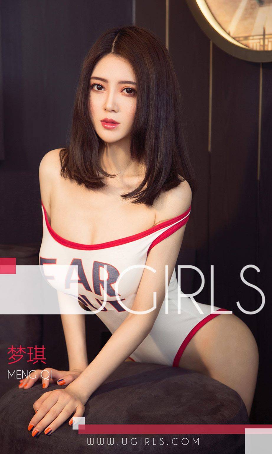 尤果网美女模特梦琪小蛮腰露脐装爆乳美腿性感私房写真