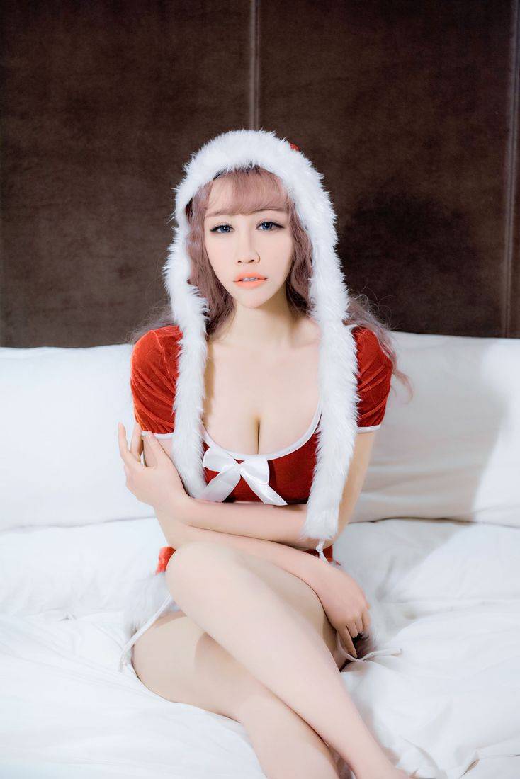 猎女神双面娇娃美昕Yumi极品身材开叉旗袍黑丝美腿套图-43