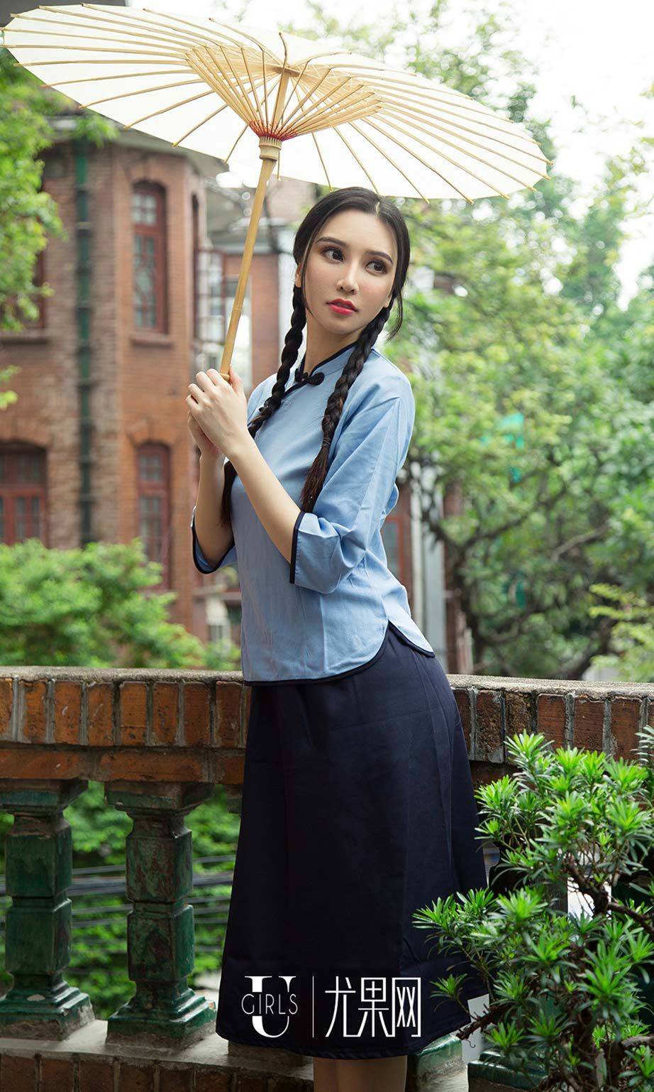 尤果网美女模特陈诗雯爆乳翘臀内衣诱惑超短裙诱惑美图-7