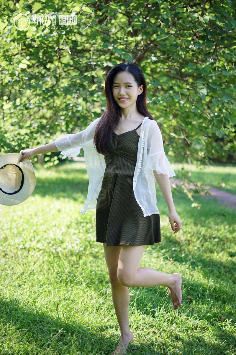 雅拉依清纯美女模特卡柔校园邂逅学姐回眸一笑清新美图-30