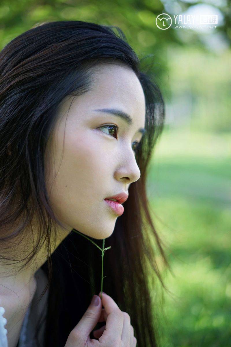 雅拉依清纯美女模特卡柔校园邂逅学姐回眸一笑清新美图-28