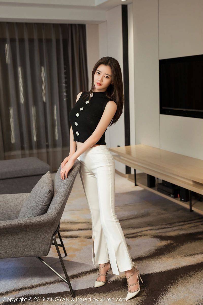 星颜社性感美女佟蔓baby妩媚翘臀白色蕾丝内衣诱惑美图-28