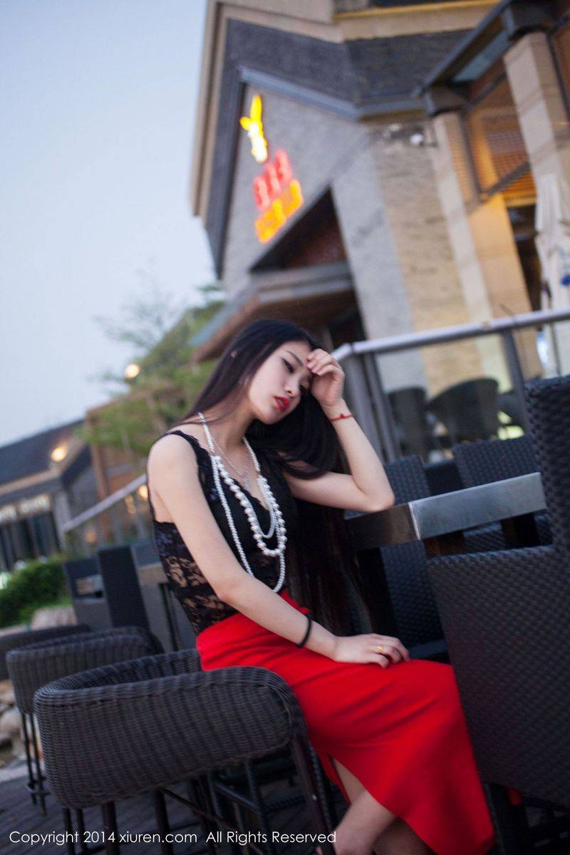 秀人网美女模特战姝羽Zina情趣透视内衣诱惑翘臀美图-16