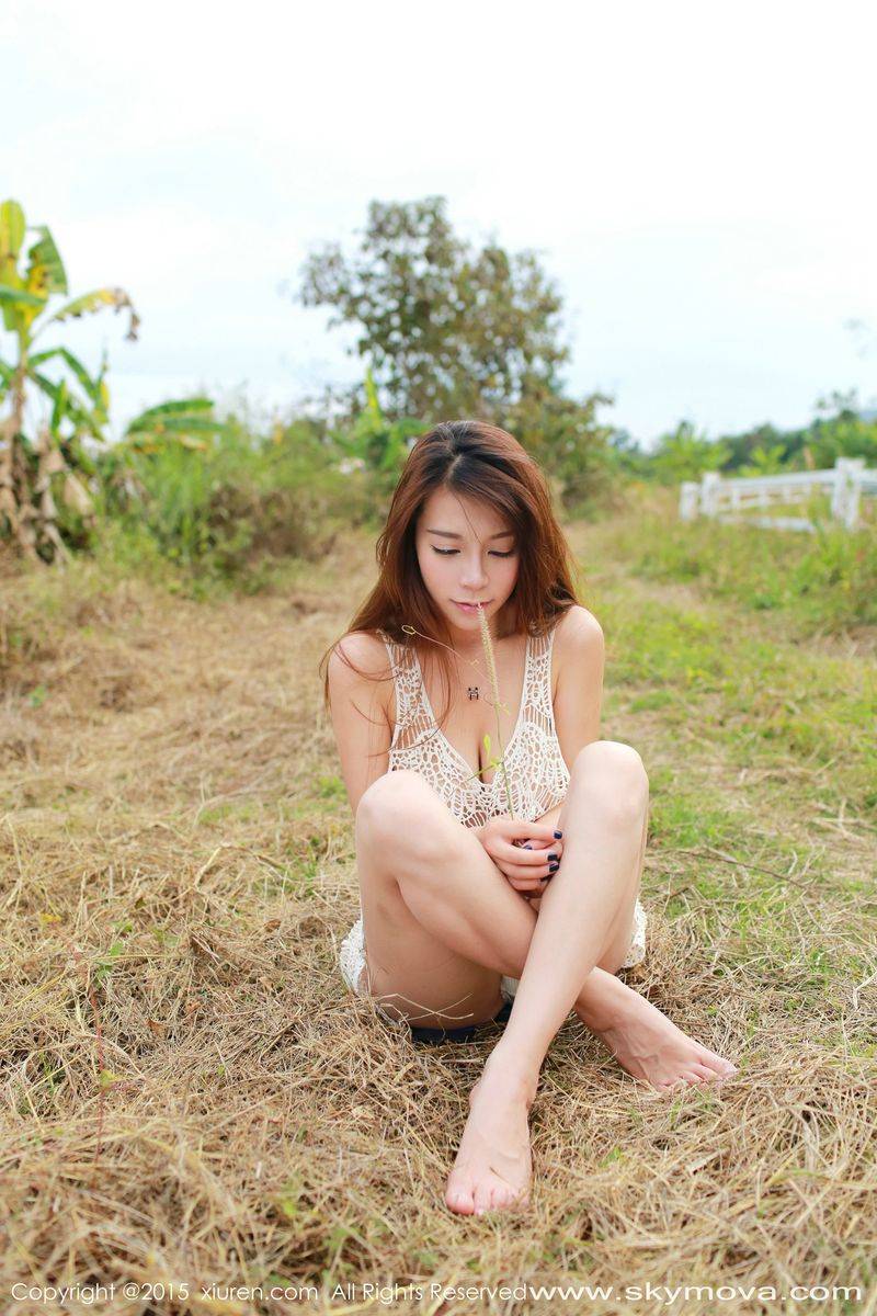 秀人网美女模特vetiver嘉宝贝儿女仆制服泰国Pai县写真-5