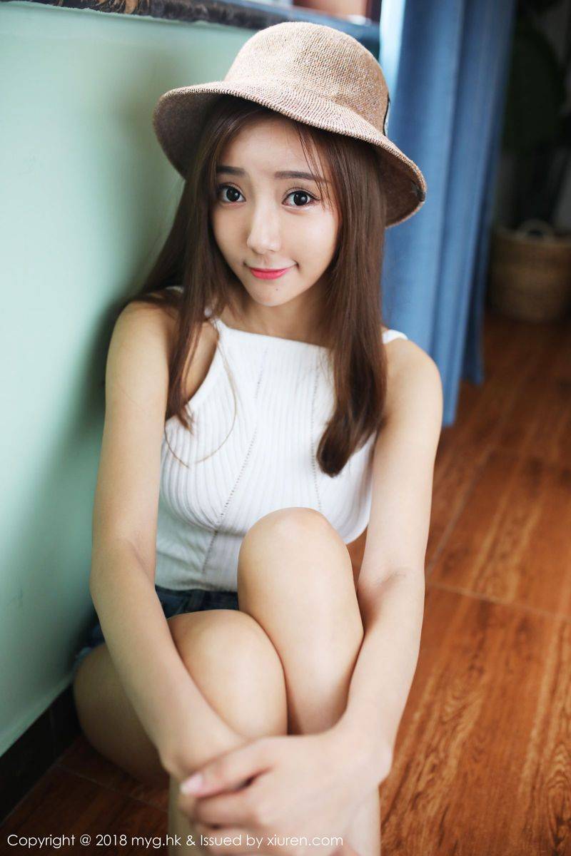 美媛馆性感女神王馨瑶yanni甜美草帽气质优雅OL写真-24