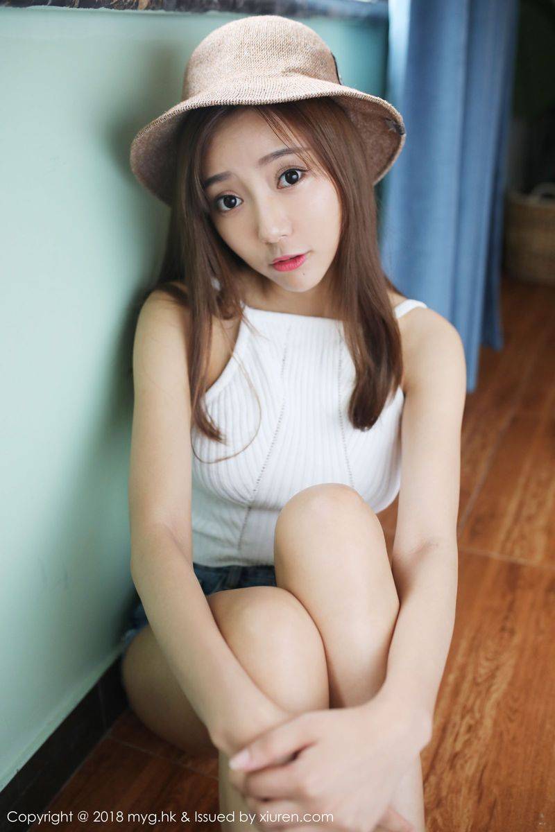 美媛馆性感女神王馨瑶yanni甜美草帽气质优雅OL写真-23