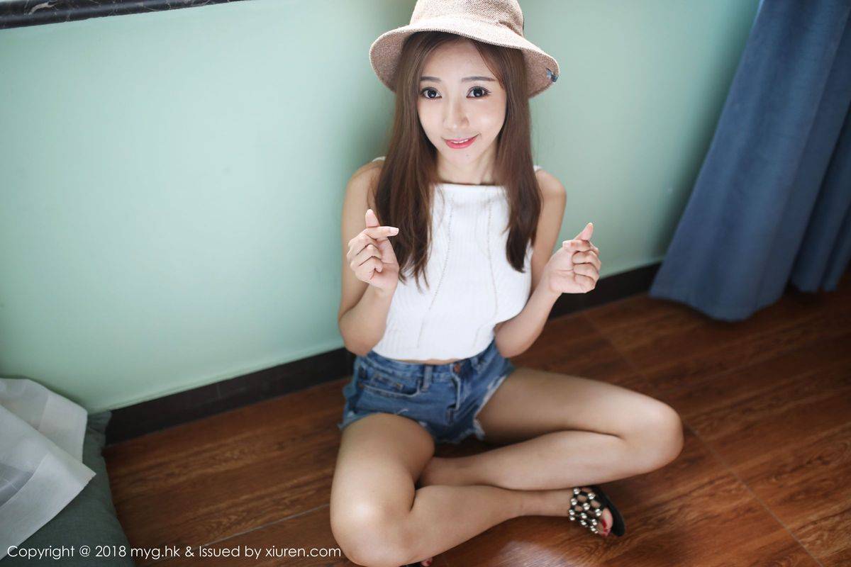 美媛馆性感女神王馨瑶yanni甜美草帽气质优雅OL写真-43