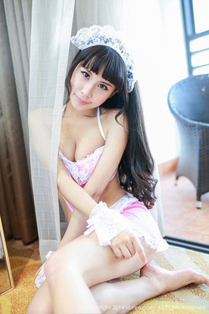 秀人网性感美女涵涵blackangela兔女郎装扮制服诱惑美图-32