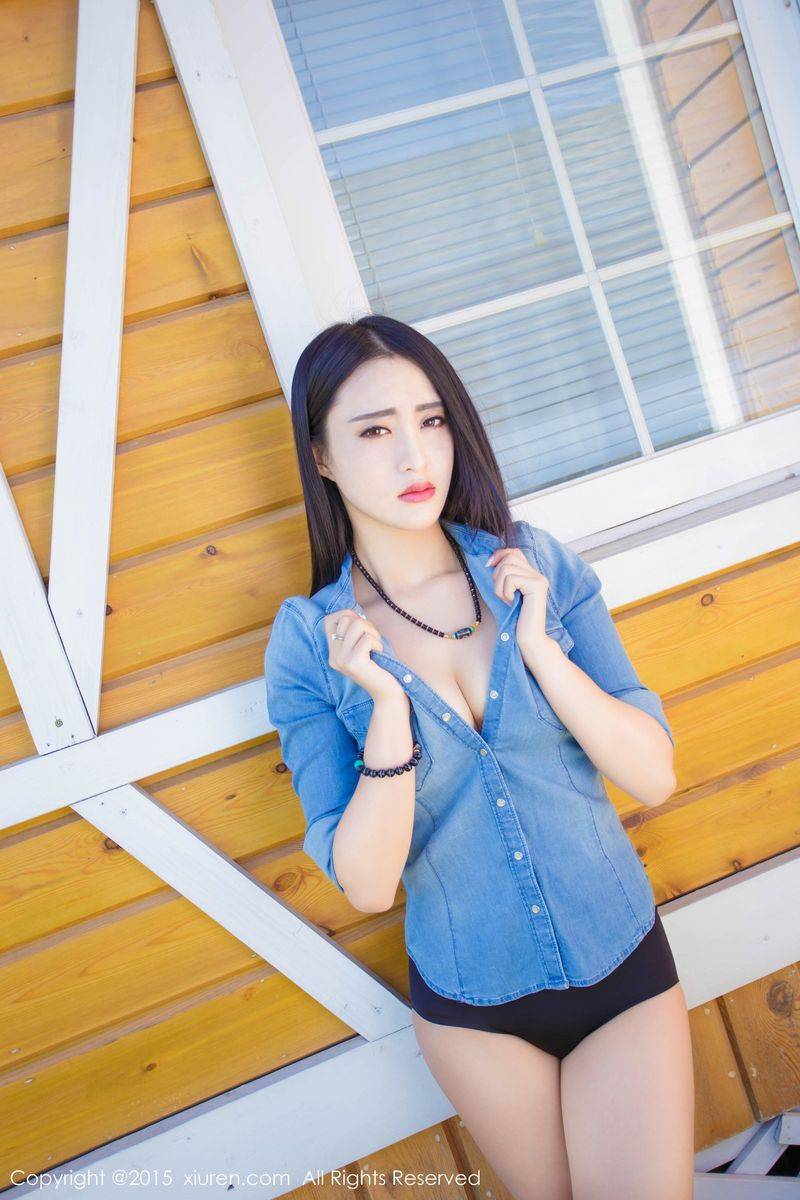 秀人网新人嫩模lucky咏丹清新养眼内衣诱惑首套写真-2