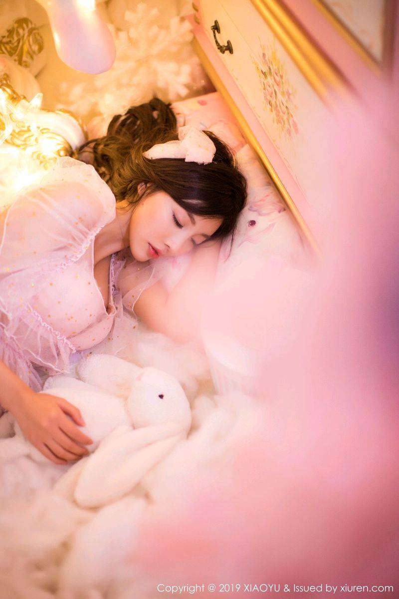 语画界性感女神杨晨晨sugar纯白情趣内衣诱惑圣诞主题写真-9