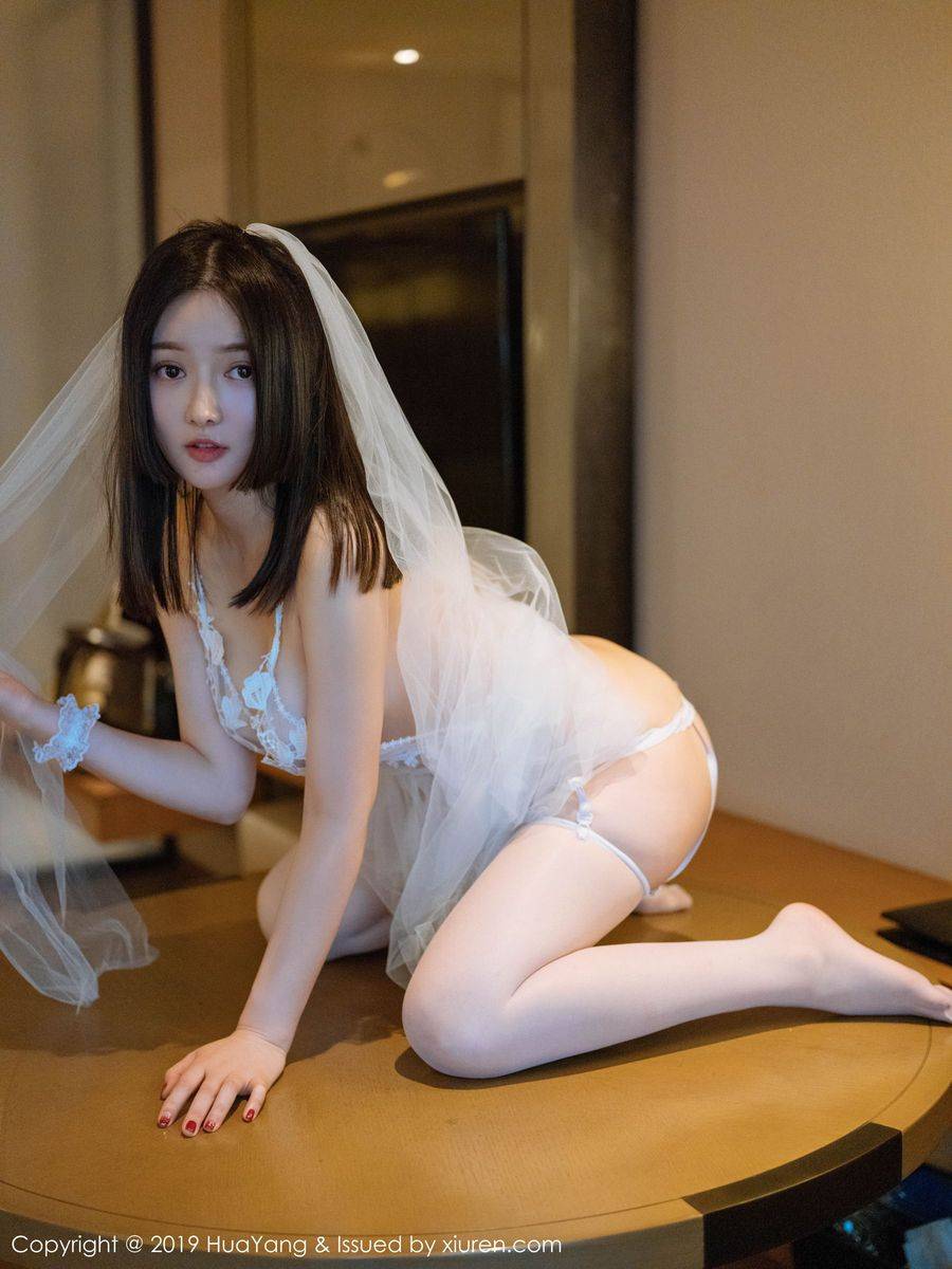 花漾Show美女模特唐婉儿Lucky新娘婚纱内衣美腿诱惑写真-25