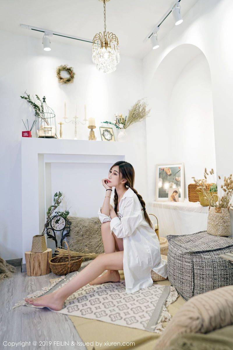 嗲囡囡新人模特星星star纯白风格修长美腿首套唯美写真-2