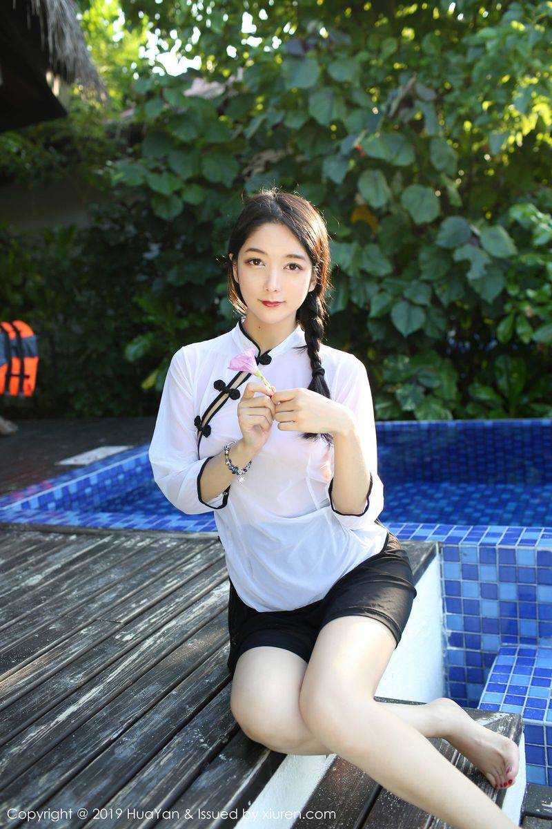 花の颜性感女神小热巴Angela古典旗袍翘臀美腿清新写真-4