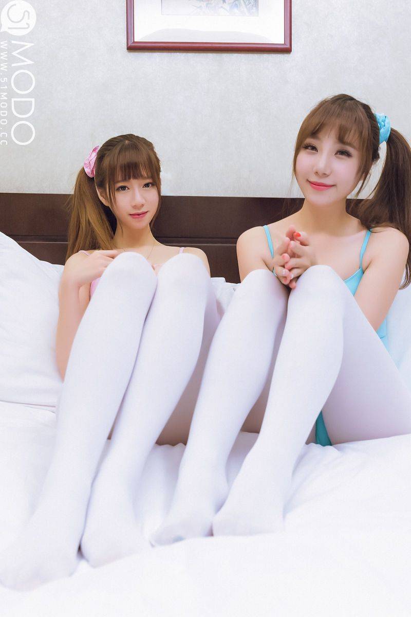 51MODO性感姐妹花鹿小茜&张蒙晰芭蕾体操丝袜美腿清纯美图-16