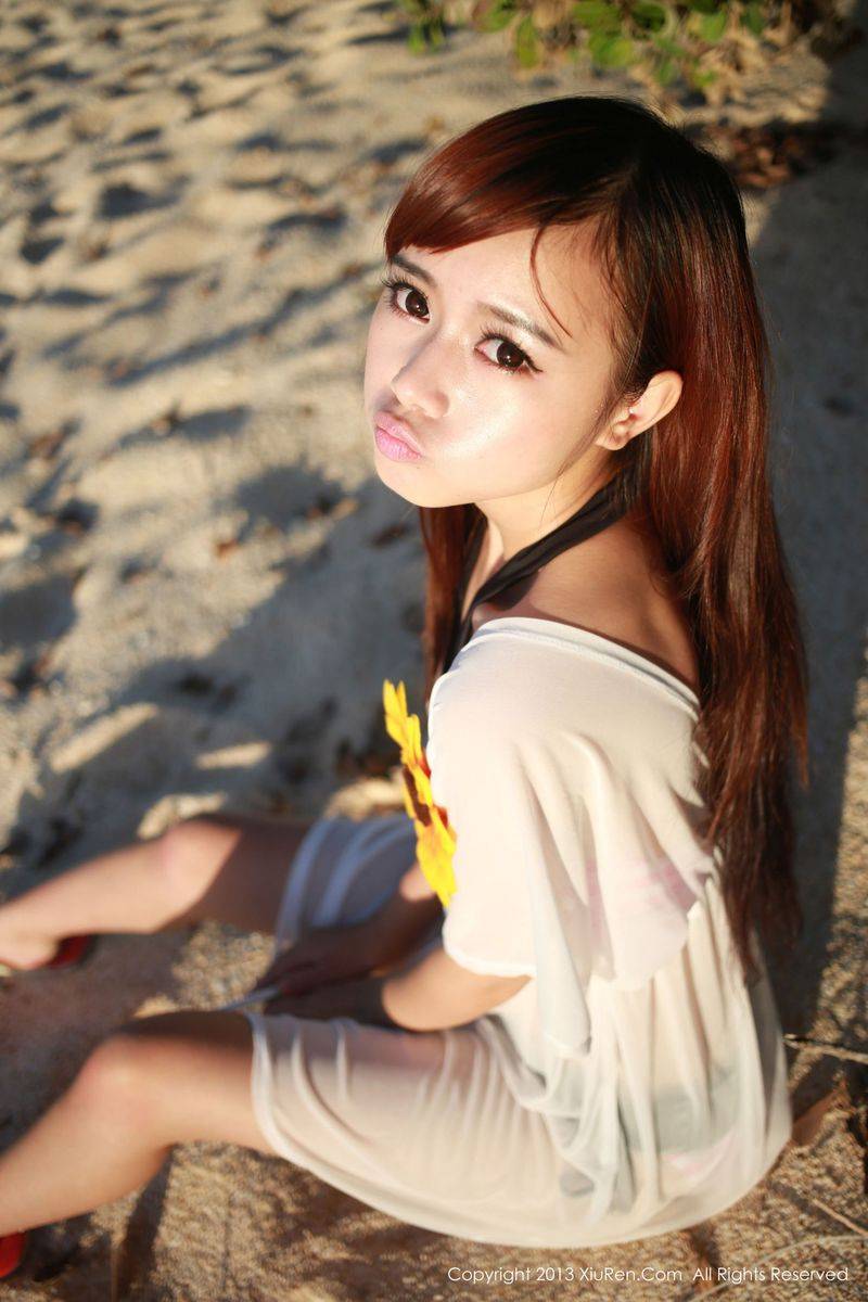 秀人网性感美女Toro羽住沙滩比基尼浴室情趣内衣诱惑美图-36