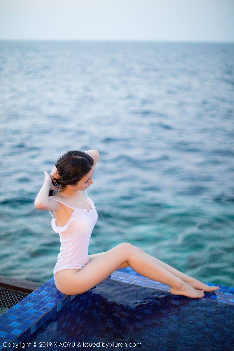 语画界性感女神绯月樱Cherry美胸翘臀湿身诱惑马尔代夫旅拍-44