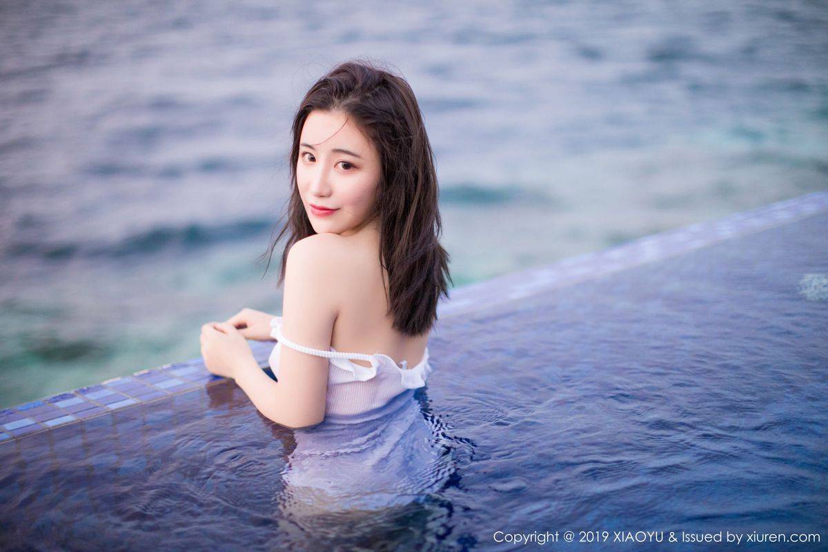 语画界性感女神绯月樱Cherry美胸翘臀湿身诱惑马尔代夫旅拍-52