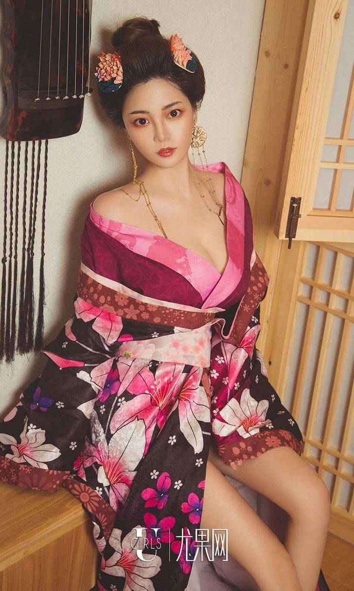 尤果网美女模特孟十朵身着和服风情万种艺伎回忆录美图-29