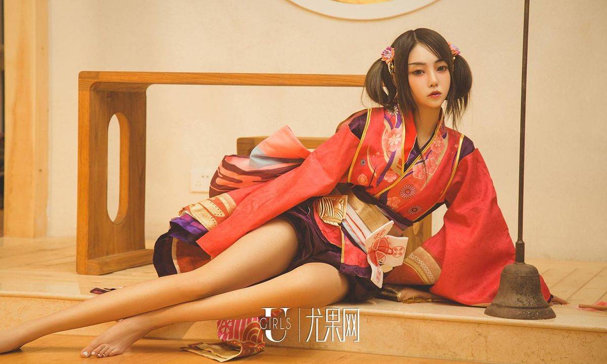 尤果网美女模特孟十朵身着和服风情万种艺伎回忆录美图-34