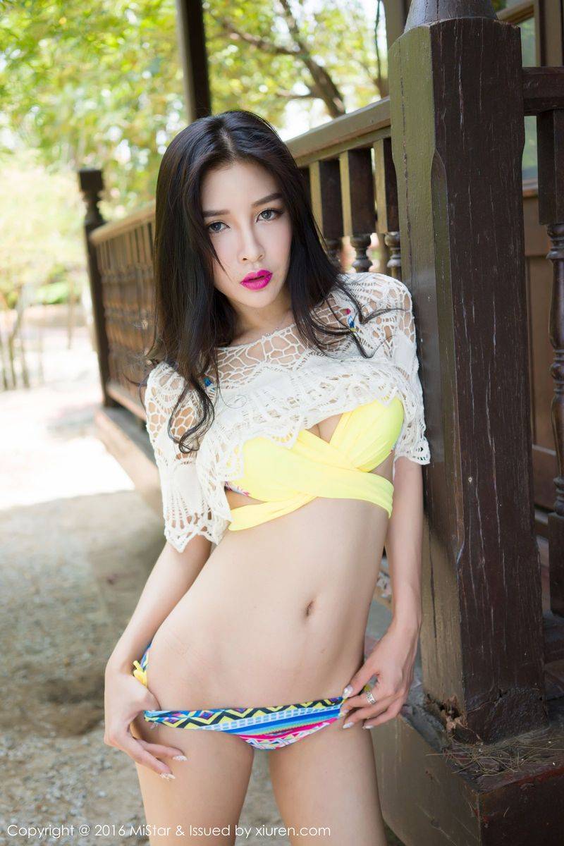 魅妍社冷艳美女戴小唯比基尼勾魂翘臀丁字裤诱惑性感写真-6