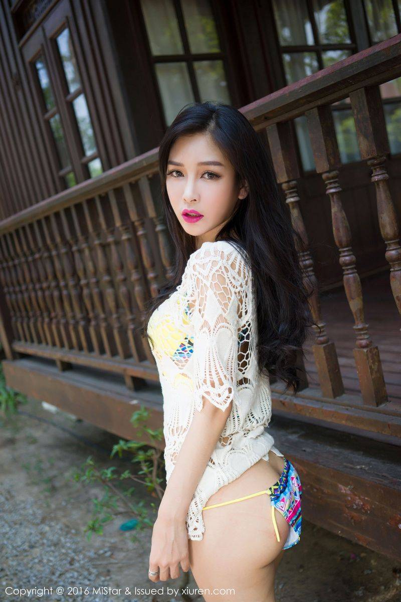 魅妍社冷艳美女戴小唯比基尼勾魂翘臀丁字裤诱惑性感写真-19