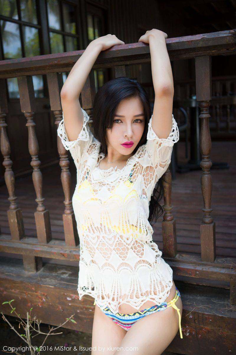 魅妍社冷艳美女戴小唯比基尼勾魂翘臀丁字裤诱惑性感写真-18