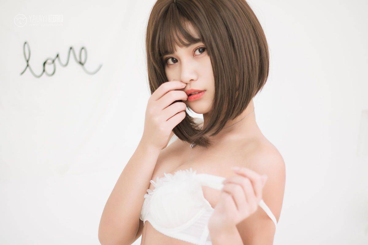 雅拉伊短发嫩模萌宝儿BoA修长美腿白嫩美胸内衣诱惑美图-41