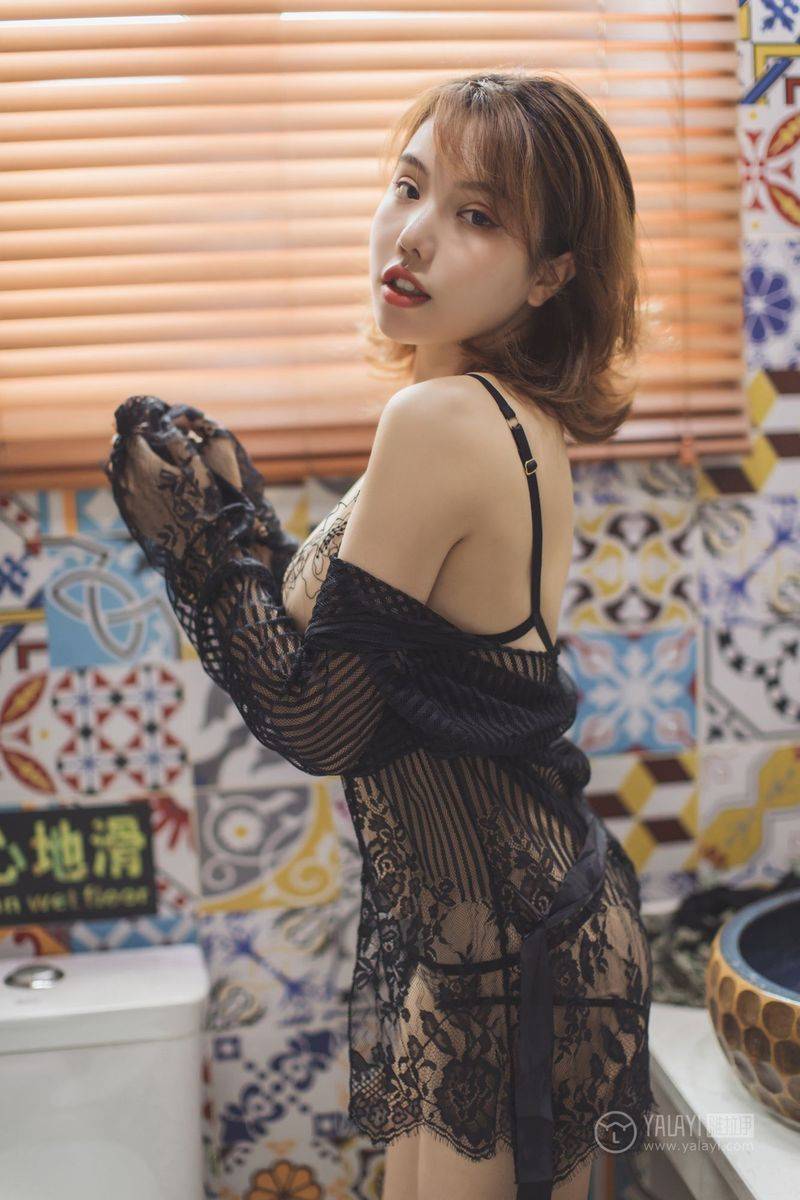 YALAYI雅拉伊性感轻熟女黄乐然透视情趣内衣诱惑私房美图-10